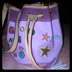 Purple Dooney and Bourke mini bucket bag